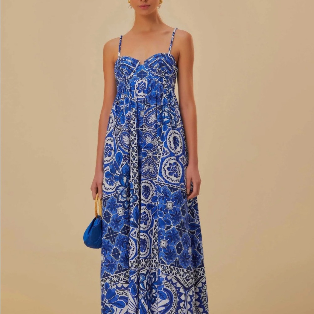 NWT Farm Rio Dream Tile Maxi Dress